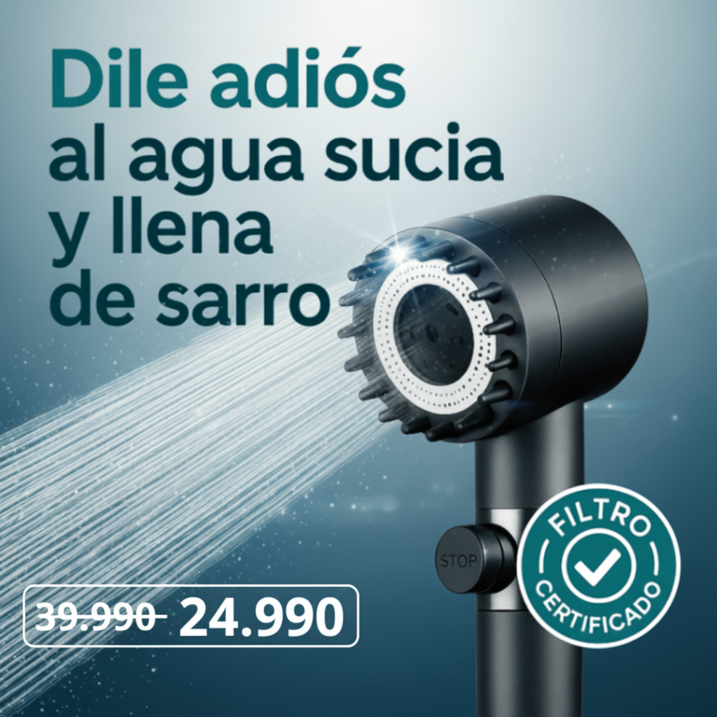 HydroPure™ – Cabezal de Ducha Filtrante con Masajeador